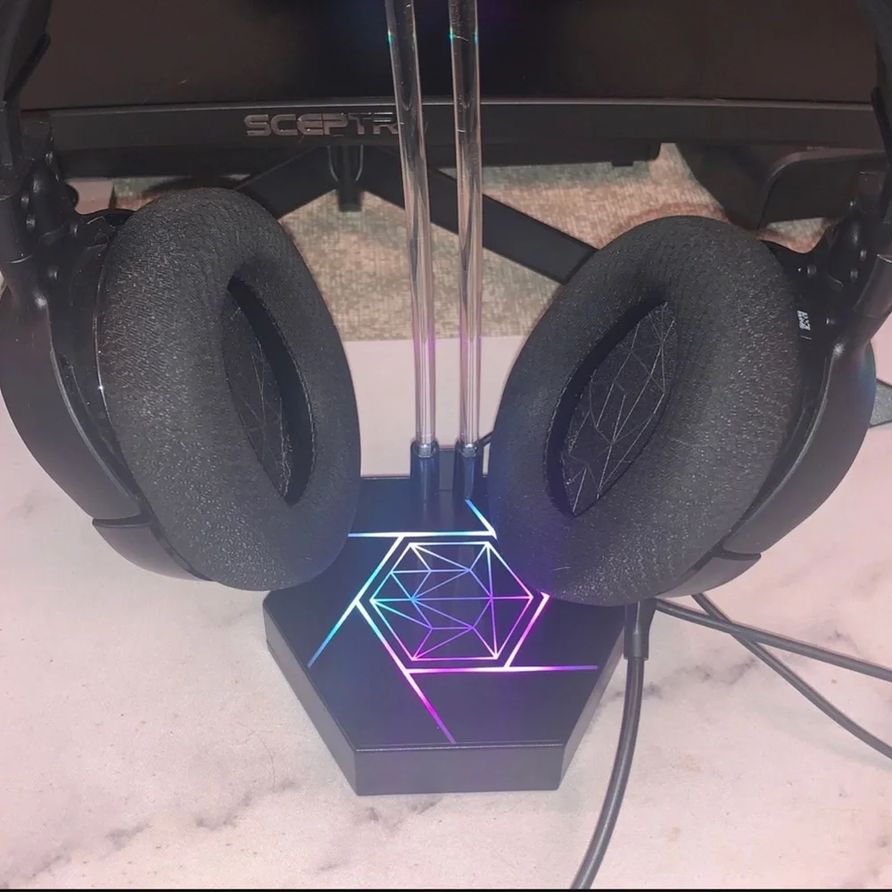 RGB gaming headset stand